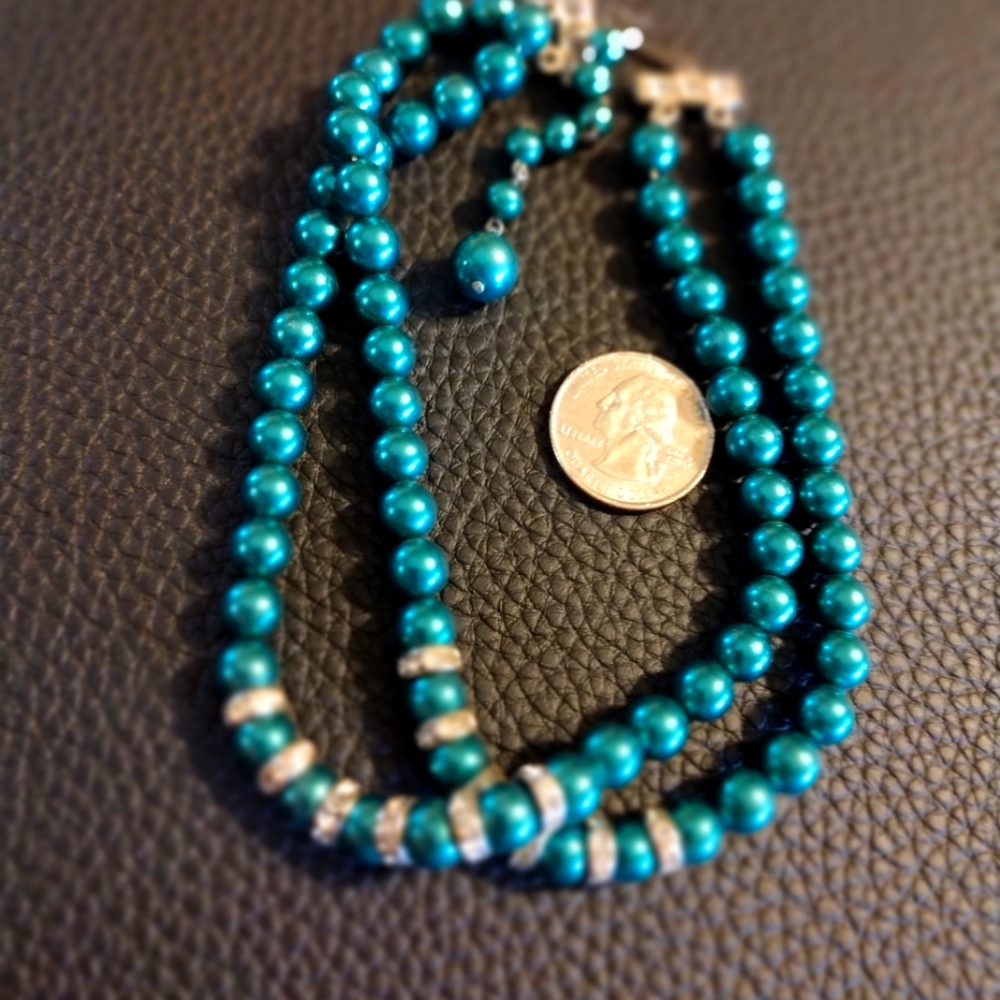 Emerald Green Beaded Necklace